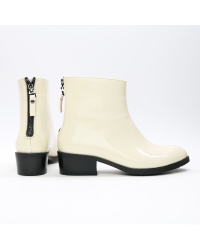 Ботинки из бежевого наплака Арт. 306-6(б/ф)