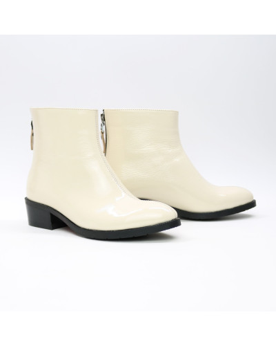 Ботинки из бежевого наплака Арт. 306-6(б/ф)