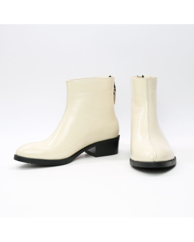 Ботинки из бежевого наплака Арт. 306-6(б/ф)