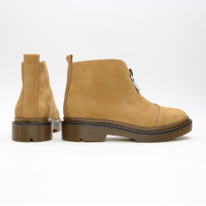 Ботинки из рыжего нубука с молнией спереди Арт. As-7/025