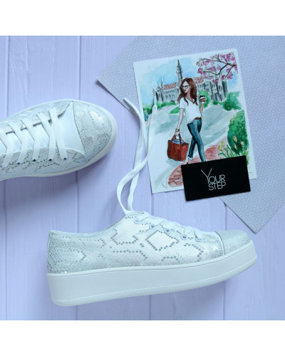 Кеди з білого нубуку Арт. 33-1/143