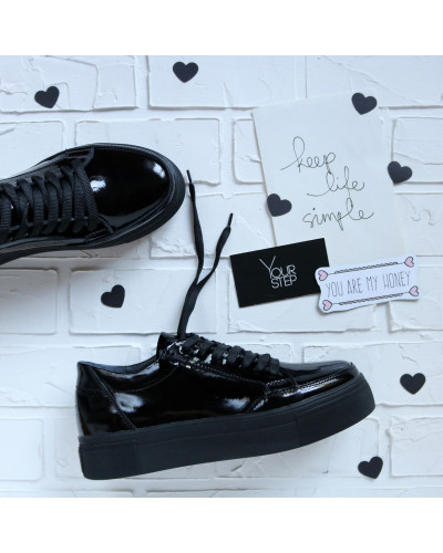 Лакові чорні кеди Арт. Om-2/192