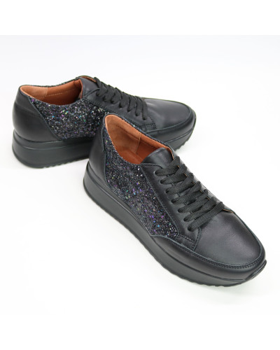 Кеди із чорної шкіри Арт. Om-2/21869