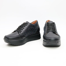 Кеди із чорної шкіри Арт. Om-2/21869