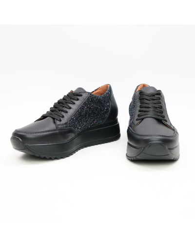 Кеди із чорної шкіри Арт. Om-2/21869