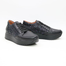 Кеди із чорної шкіри Арт. Om-2/21869