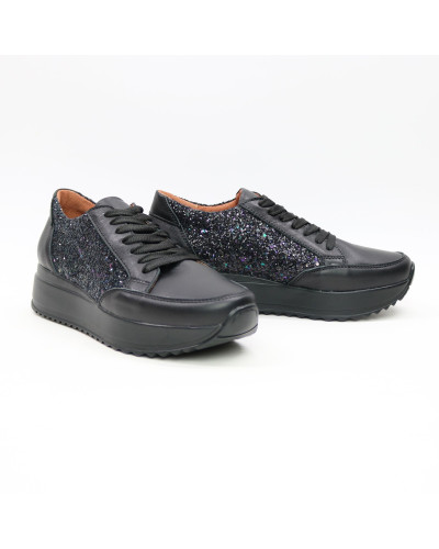 Кеди із чорної шкіри Арт. Om-2/21869