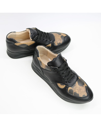 Кросівки із чорної шкіри Арт. 15-2