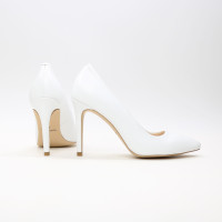 Туфлі-човники з білої шкіри Арт. 35-1/60Ок