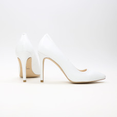 Туфлі-човники з білої шкіри Арт. 35-1/60Ок