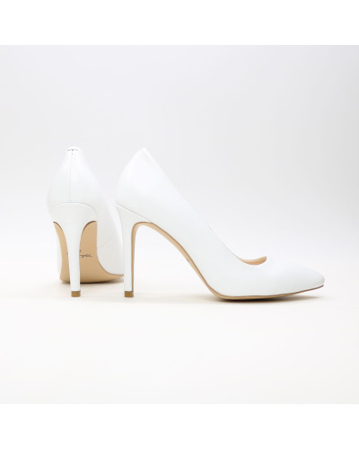 Туфлі-човники з білої шкіри Арт. 35-1/60Ок