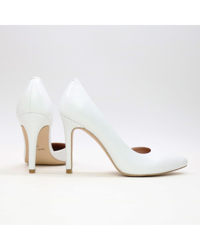 Туфлі-човники з білої шкіри Арт. 35-5/60Ок