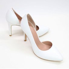 Туфлі-човники з білої шкіри Арт. 35-5/60Ок