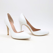 Туфлі-човники з білої шкіри Арт. 35-5/60Ок