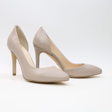 Туфлі-човники з бежевої шкіри Арт. 35-5/60Ок