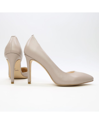 Туфлі-човники з бежевої шкіри Арт. 35-5/60Ок