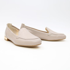 Бежевые кожаные лоферы в темном оттенке Арт. 156-1/33