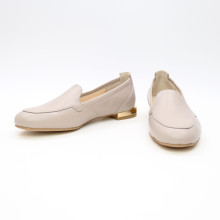 Бежевые кожаные лоферы в темном оттенке Арт. 156-1/33