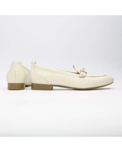 Лофери із бежевої шкіри Арт. 156-1Hill-2578