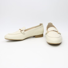 Лофери із бежевої шкіри Арт. 156-1Hill-2578