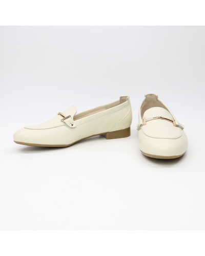 Лофери із бежевої шкіри Арт. 156-1Hill-2578