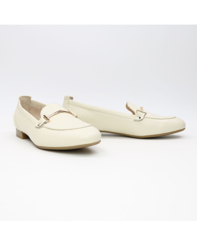 Лофери із бежевої шкіри Арт. 156-1Hill-2578