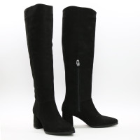 Класичні чоботи із чорного нубуку Арт. 657-14/47Ок