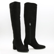 Класичні чоботи із чорного нубуку Арт. 657-14/47Ок