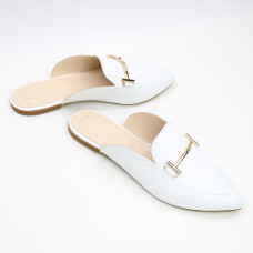 Мюлі із білої шкіри Арт. 17-9-2578