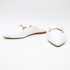 Мюлі із білої шкіри Арт. 17-9-2578