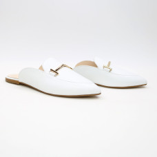 Мюлі із білої шкіри Арт. 17-9-2578