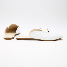 Мюлі із білої шкіри Арт. 17-9-2578