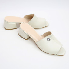 Бежеві мюлі на підборах Арт. 456-2/53Ок