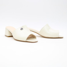 Бежеві мюлі на підборах Арт. 456-2/53Ок