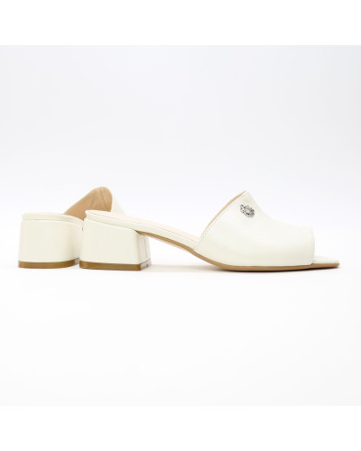 Бежеві мюлі на підборах Арт. 456-2/53Ок