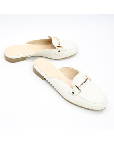 Бежеві шкіряні мюлі Арт. 156-2/Hill-2578