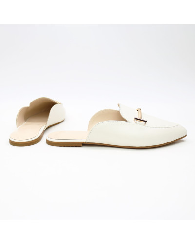 Бежеві шкіряні мюлі Арт. 17-9-2578