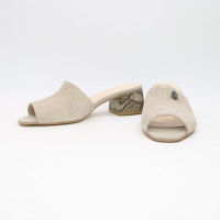 Мюлі з бежевої замші Арт. 456-2/53Ок