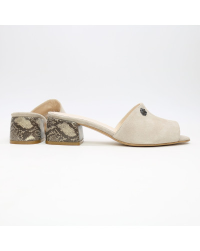 Мюлі з бежевої замші Арт. 456-2/53Ок