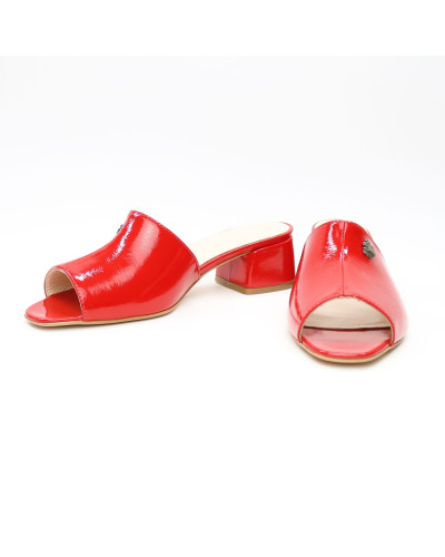 Лакові червоні мюлі Арт. 456-2/53Ок