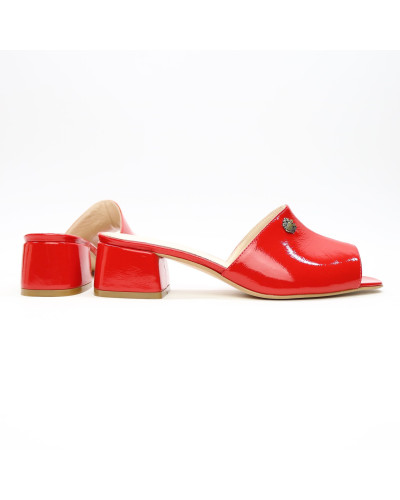 Лакові червоні мюлі Арт. 456-2/53Ок