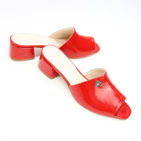 Лакові червоні мюлі Арт. 456-2/53Ок