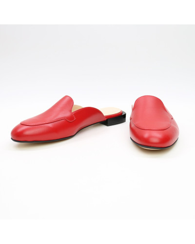 Мюлі із червоної шкіри Арт. 156-2/33