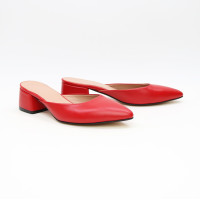 Мюлі із червоної шкіри Арт. 457-5/53Ок