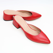 Мюлі із червоної шкіри Арт. 457-5/53Ок