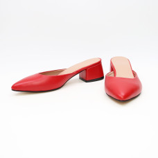 Мюлі із червоної шкіри Арт. 457-5/53Ок