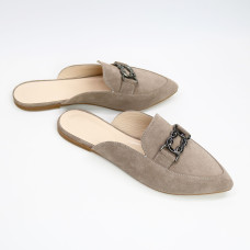 Замшеві бежеві мюлі Арт. 17-9-2838