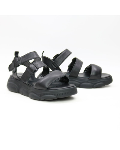 Сандалі з чорної шкіри 