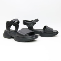 Сандалі з чорної шкіри на липучках Арт. 10-24/194