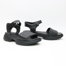 Сандалі з чорної шкіри на липучках Арт. 10-24/194